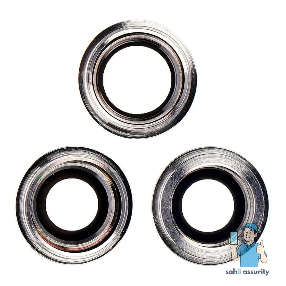 Camera Lens Glass with Frame for Apple iPhone 12 Pro Max White thumbnail